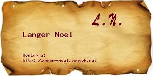 Langer Noel névjegykártya